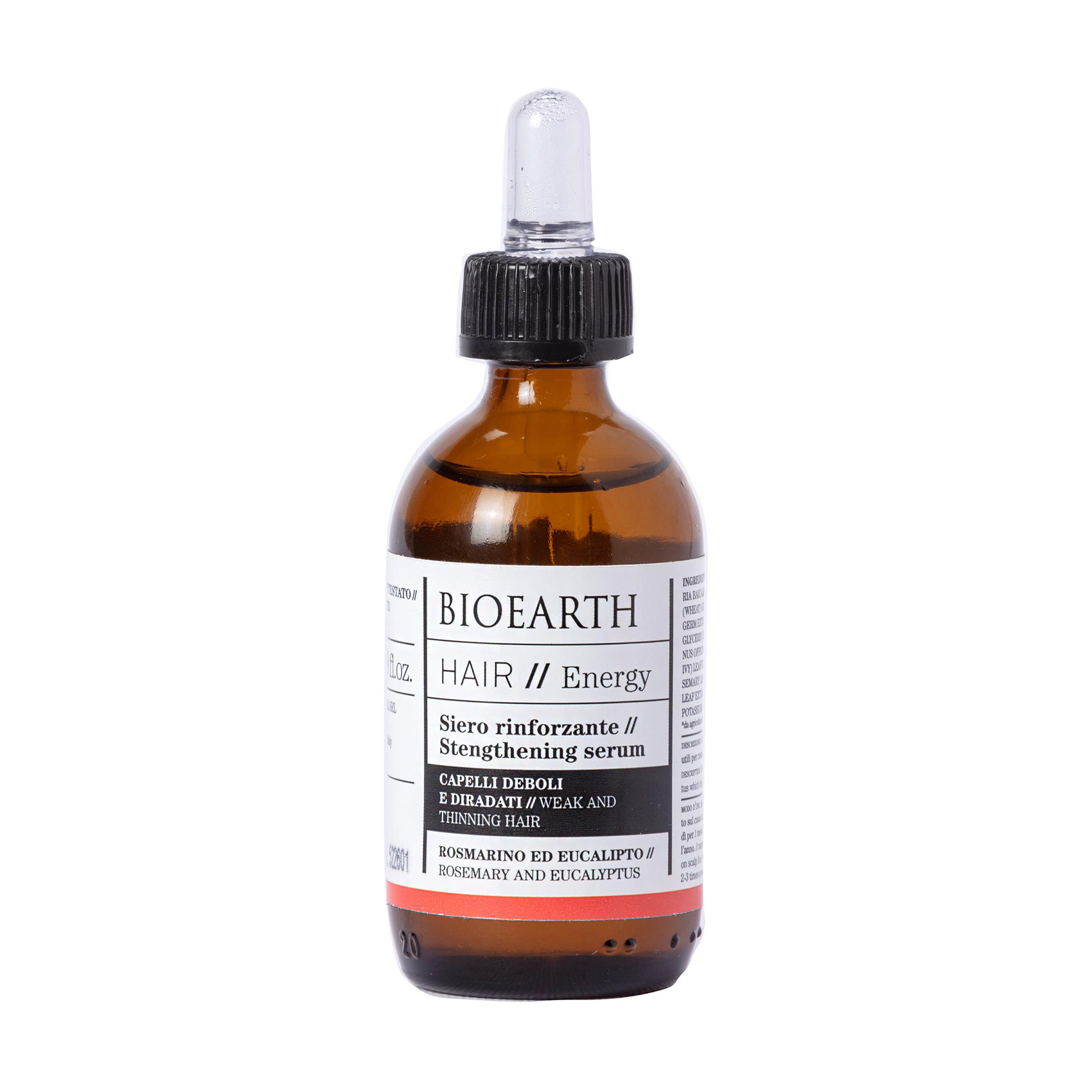 Уцінка! Зміцнювальна сироватка Bioearth Hair Energy Stengthening Serum проти випадіння волосся, 50 мл